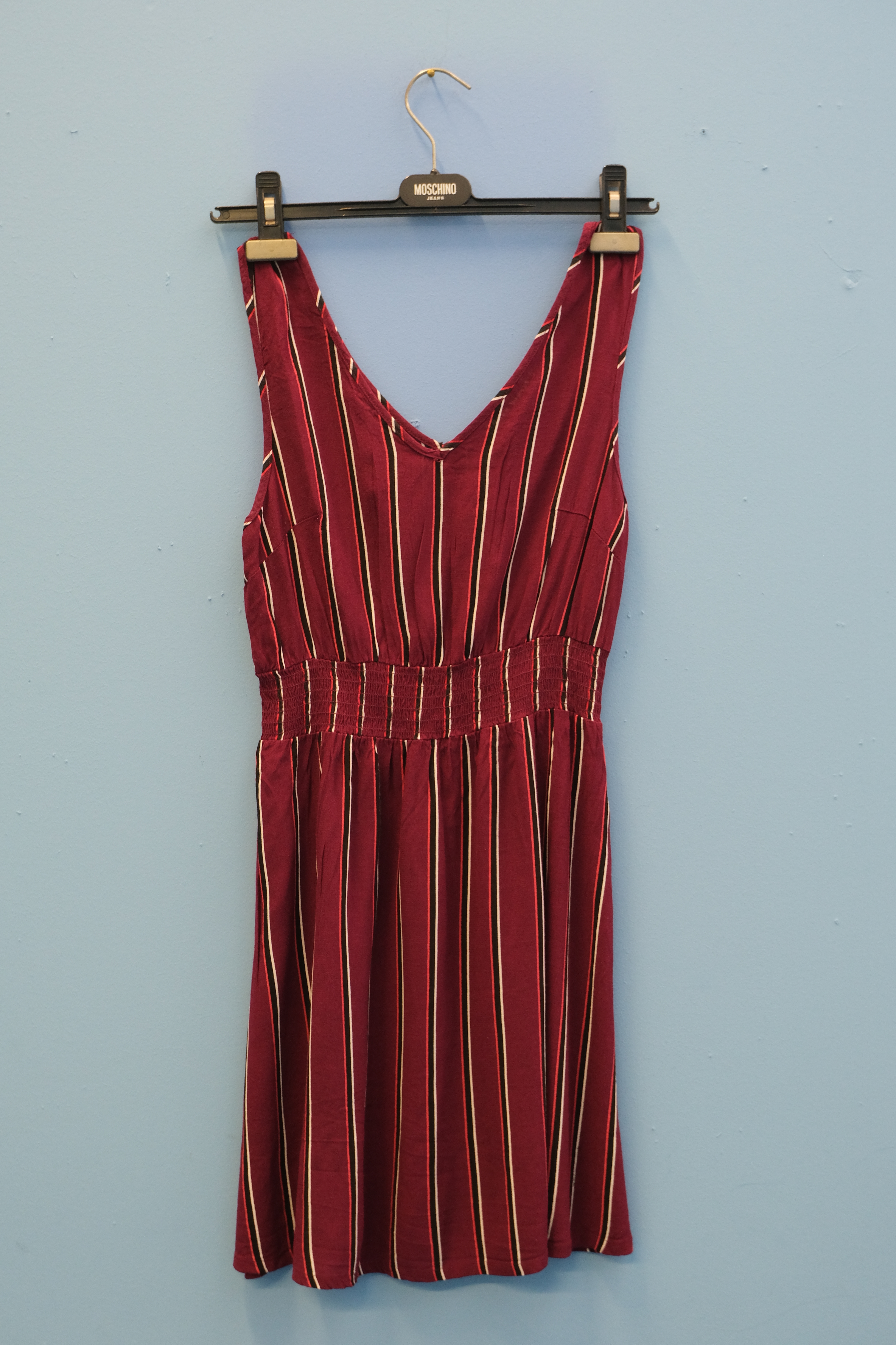 Prendisole rigato bordeaux