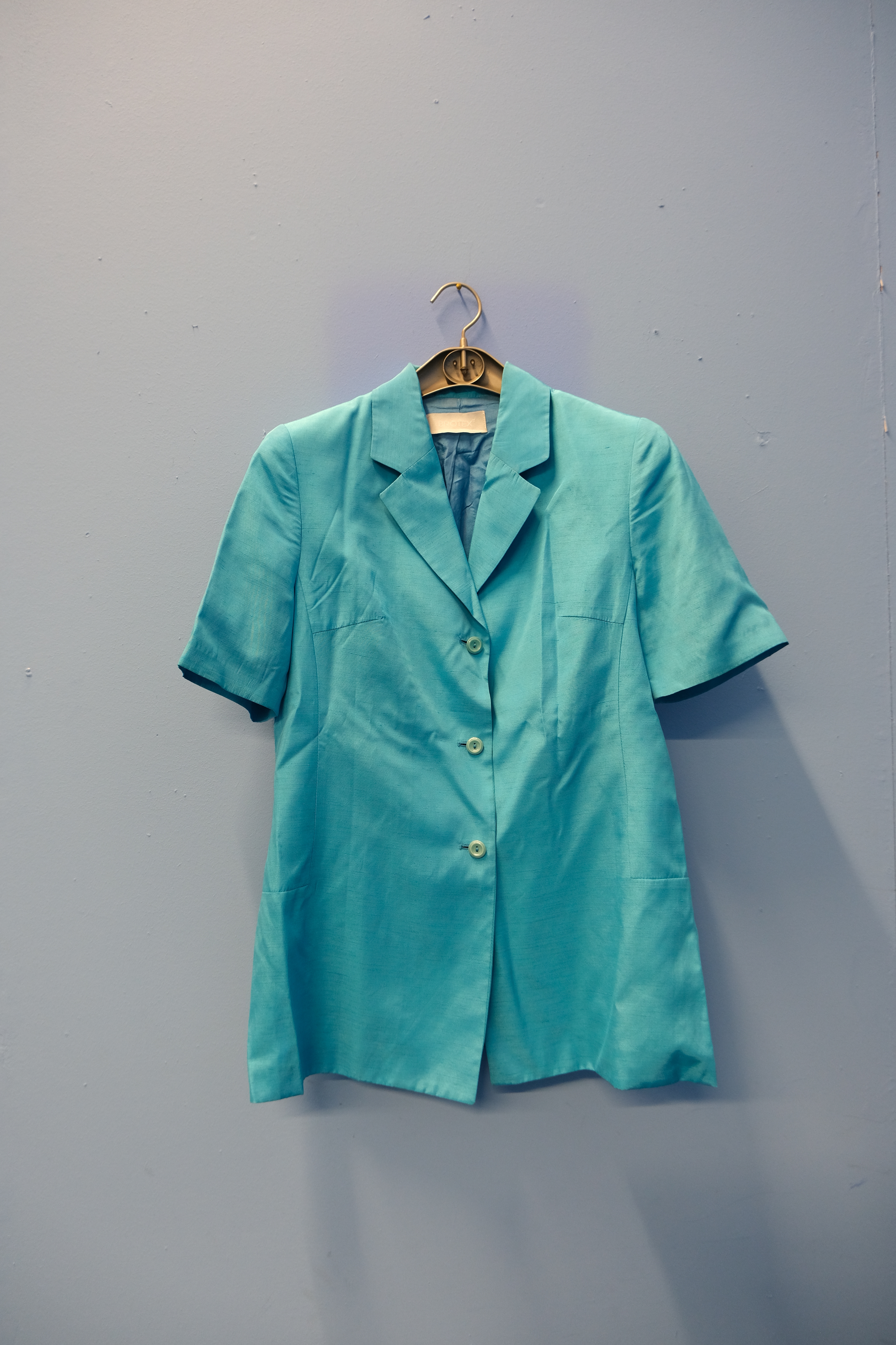 Giacchina turchese estiva misto lino